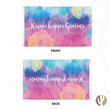 Kappa Kappa Gamma 3x5 ft Banner Flag - Durable Decor