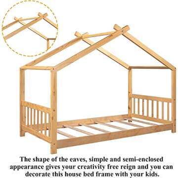Harper & Bright Twin House Bed: Safe & Stylish Kids Bed