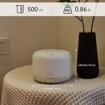 ASAKUKI 500ml Essential Oil Diffuser with Remote Control