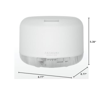 ASAKUKI 500ml Essential Oil Diffuser with Remote Control