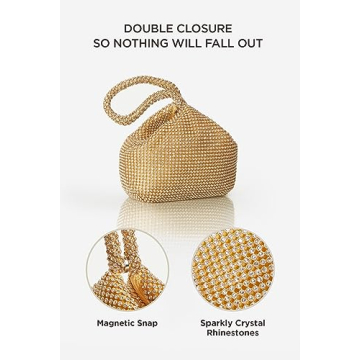 BABEYOND Rhinestone Clutch Evening Bag for Weddings and Parties