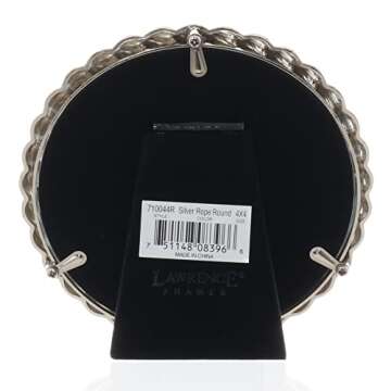 Lawrence Frames Rope Design Metal Frame, 4x4 Round, Silver