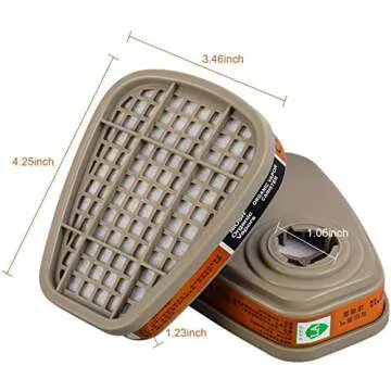 BAOMAO Reusable Face Cover Set for Painting,Gas, Dust, Machine Polishing, Organic Vapors with Filter Cotton for Staining,Car Spraying,Sanding &Cutting, DIY and Other Work Protection