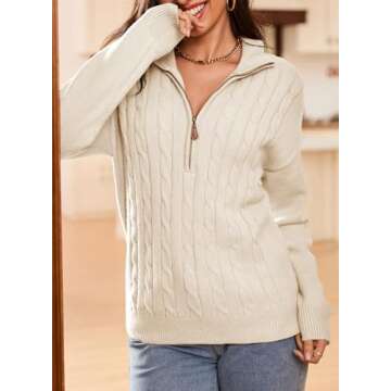 Dokotoo Trendy White Women's Sweater for Winter 2025 - Casual & Chic
