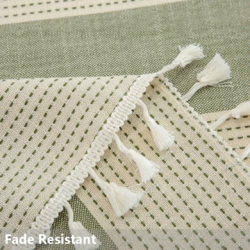 TruDelve Cotton Blend Tablecloth with Tassels 70"x55"