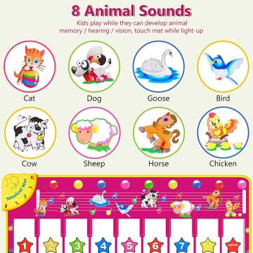 M SANMERSEN Piano Mat for Kids - Fun Music Playmat