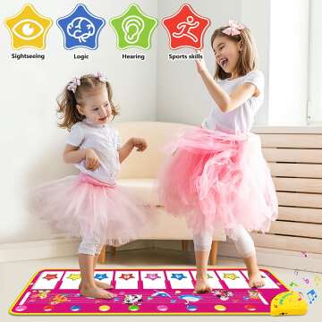 M SANMERSEN Piano Mat for Kids - Fun Music Playmat
