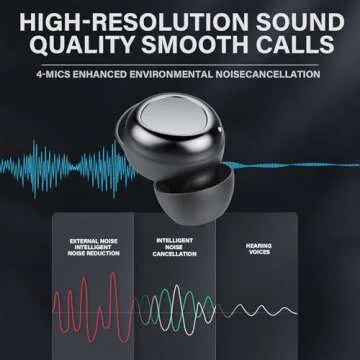 Ultra-Mini Bluetooth 5.4 Earbuds for Side Sleepers with 53H Playtime