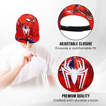 Marvel Comics Men's Spiderman Costume Snapback Baseball Cap