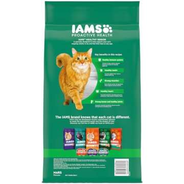 IAMS PROACTIVE HEALTH Healthy Senior Dry Cat Food with Chicken Cat Kibble, 7 lb. Bag