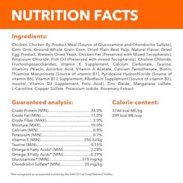 IAMS PROACTIVE HEALTH Healthy Senior Dry Cat Food with Chicken Cat Kibble, 7 lb. Bag