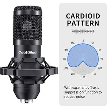 High-Quality Caattiilaa PC Streaming Podcast Microphone