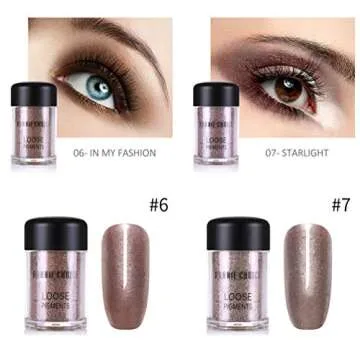 BONNIE CHOICE 6 Colors Glitter Eyeshadow Loose Pigments