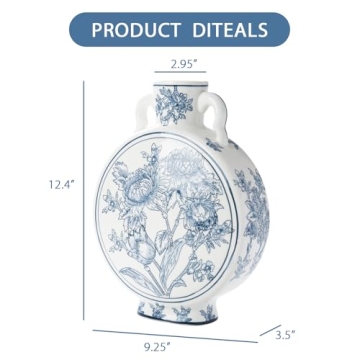 Magclay Blue and White Ceramic Vase for Stunning Decor