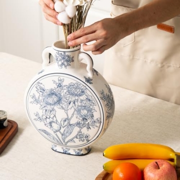 Magclay Blue and White Ceramic Vase for Stunning Decor