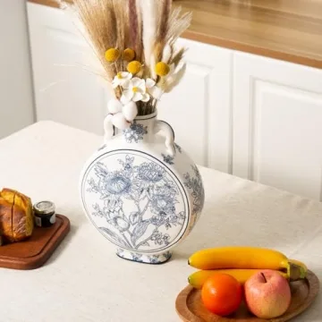 Magclay Blue and White Ceramic Vase for Stunning Decor