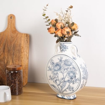 Magclay Blue and White Ceramic Vase for Stunning Decor