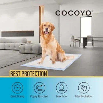 COCOYO Dog Training Pads - Super Absorbent & Leak-Proof 50 Count