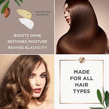 Argan Magic Shine Boosting Shampoo & Moisturizing Conditioner Duo - Gently Cleanses, Boosts Shine, Controls Frizz, Restores Moisture, Detangles | Made in USA, Paraben Free, Cruelty Free (32 oz)