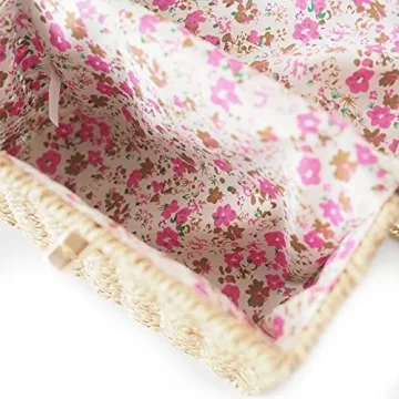 Handwoven Rattan Vintage Purse Bag for Beach Elegance