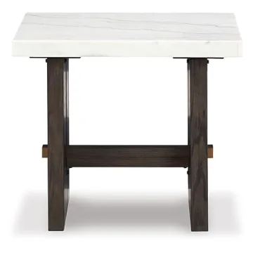 Signature Design Burkhaus End Table with Marble Top