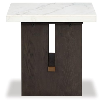 Signature Design Burkhaus End Table with Marble Top