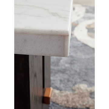 Signature Design Burkhaus End Table with Marble Top