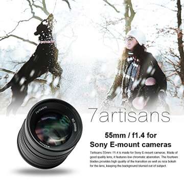 7 Artisans 55mm f1.4 Lens with Pouch and Cleaning Cloth