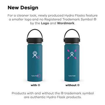 Hydro Flask Water Bottle - Stainless Steel & Vacuum Insulated - Wide Mouth with Leak Proof Flex Cap - 18 oz, Cobalt
