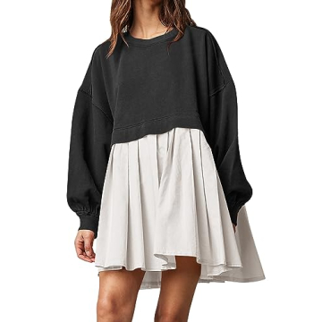 Ugerlov Womens Oversized Sweatshirt Dress - Comfort Meets Style
