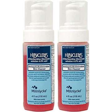 Hibiclens Antiseptic Antimicrobial Skin Cleanser 4oz Foam Pump (2 pack)