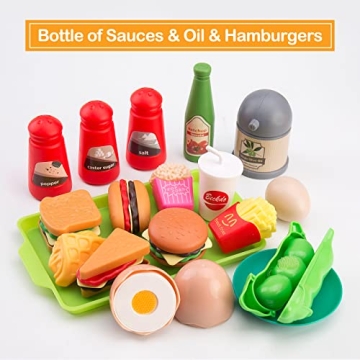 Zero Zoo 105-Piece Kitchen Set for Kids' Pretend Play