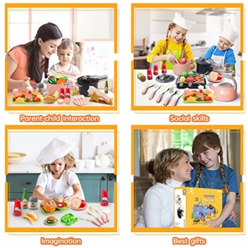 Zero Zoo 105-Piece Kitchen Set for Kids' Pretend Play