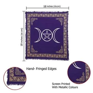 Elegant Purple Gold Silver Altar Cloth for Spirituality