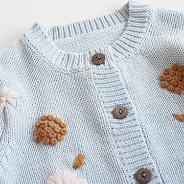 Simplee Kids Hand Knitted Cardigan with Embroidery