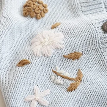 Simplee Kids Hand Knitted Cardigan with Embroidery