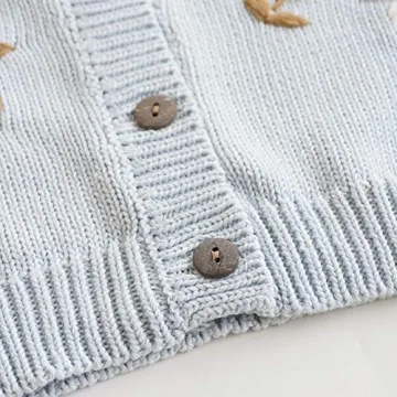 Simplee Kids Hand Knitted Cardigan with Embroidery