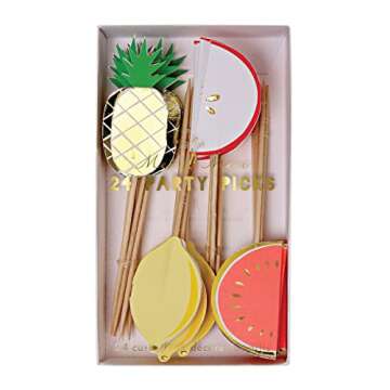 Meri Meri Fruit Party Picks - Vibrant Cupcake Toppers