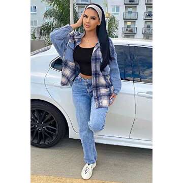 OQQ Women's 3 Piece Crop Tank Tops Ribbed Workout Racerback Shirts 2025 Trendy Summer Sleeveless Black Rose White