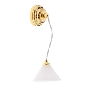Amagogo 2X 1/12 Dollhouse Miniature Fruniture Mini Ceiling Lamp Tiny Battery Operated Bedroom Living Room Decoration Accessories