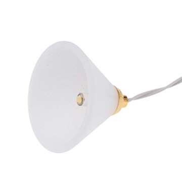 Amagogo 2X 1/12 Dollhouse Miniature Fruniture Mini Ceiling Lamp Tiny Battery Operated Bedroom Living Room Decoration Accessories