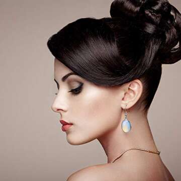 4 Pairs Bohemian Vintage Dangle Earrings Retro Rhinestone Earrings Boho Dangle Drop Earrings for Women (Fresh Style)