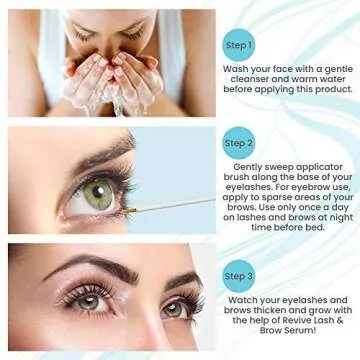 Eyelash Growth Serum & Eyebrow Enhancer - Biotin, Vitamin E & Collagen - Rapid Growth Serum for Thicker & Longer Lashes - for Men and Women, - 4ML / 0.14 FL OZ