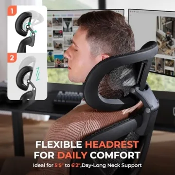 Ergonomic Mesh Office Chair with Adjustable Features