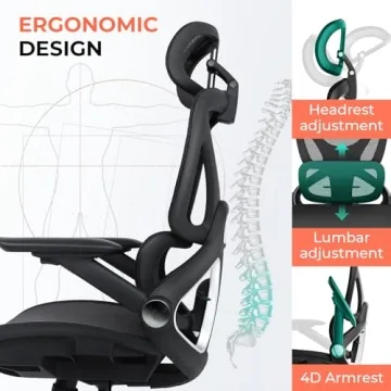 Ergonomic Mesh Office Chair with Adjustable Features