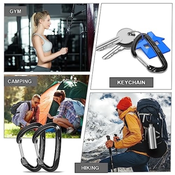 Unijoy Heavy Duty Carabiners 18KN Lightweight Clips
