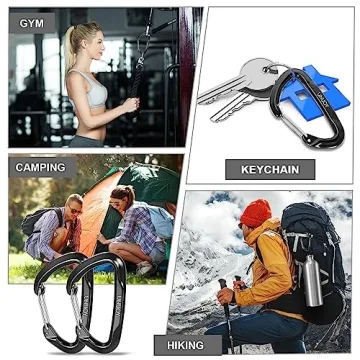 Unijoy Heavy Duty Carabiners 18KN Lightweight Clips