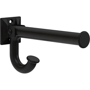 Franklin Brass Extend-a-Hook: Elegant Matte Black Wall Hooks for Home Organization