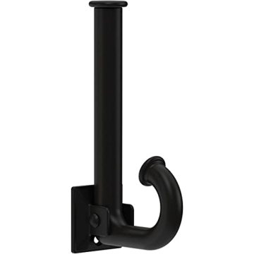 Franklin Brass Extend-a-Hook Matte Black Wall Hooks for Organization