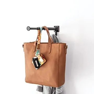 Franklin Brass Extend-a-Hook Matte Black Wall Hooks for Organization